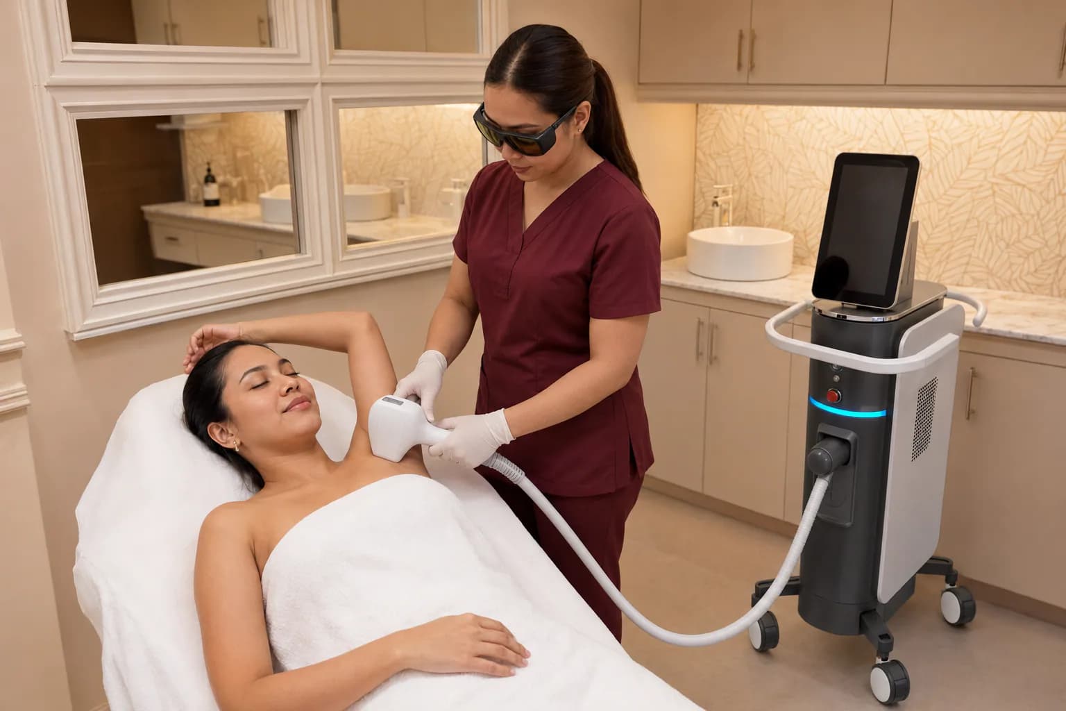 ESCLARE 4D diode laser hair removal treatment